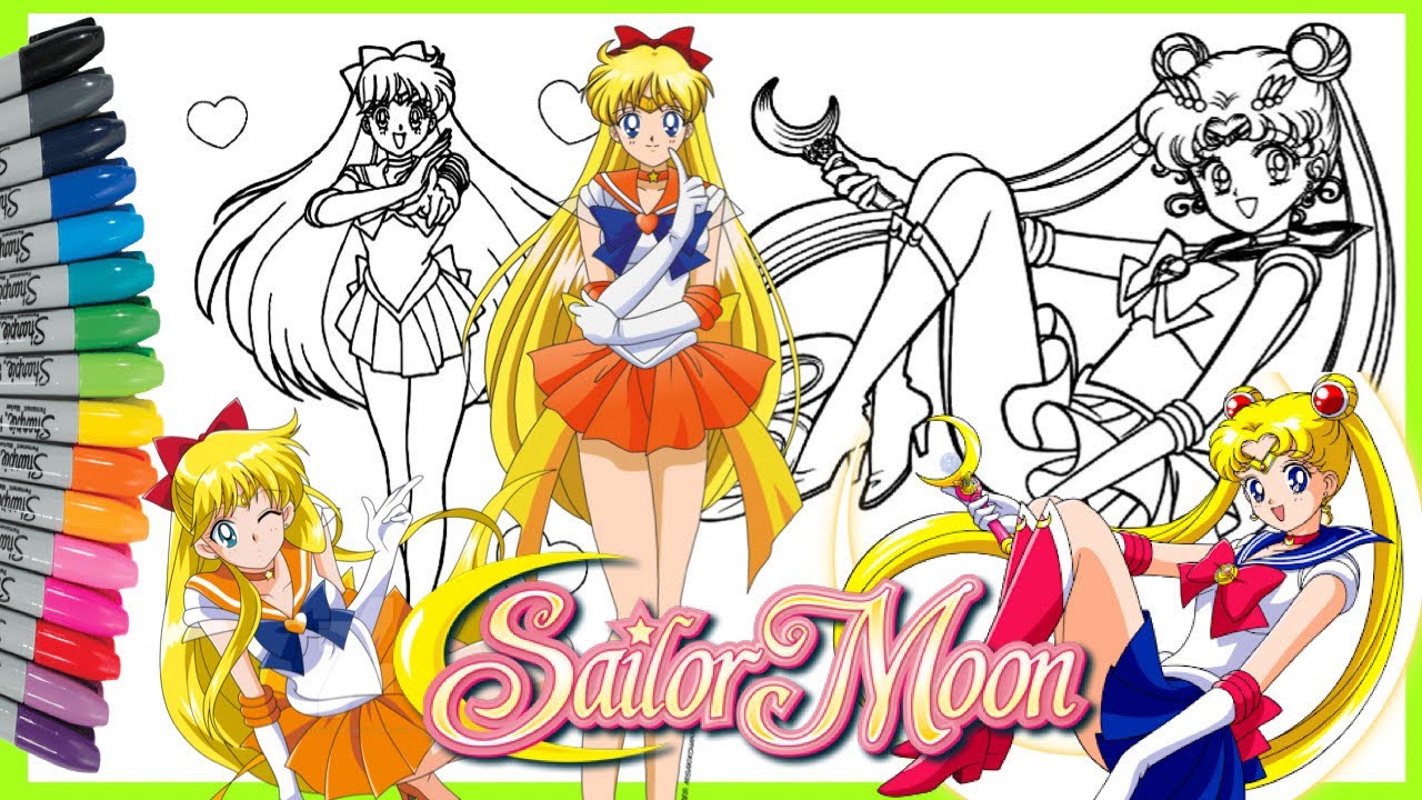 Detail Gambar Mewarnai Sailor Moon Nomer 9