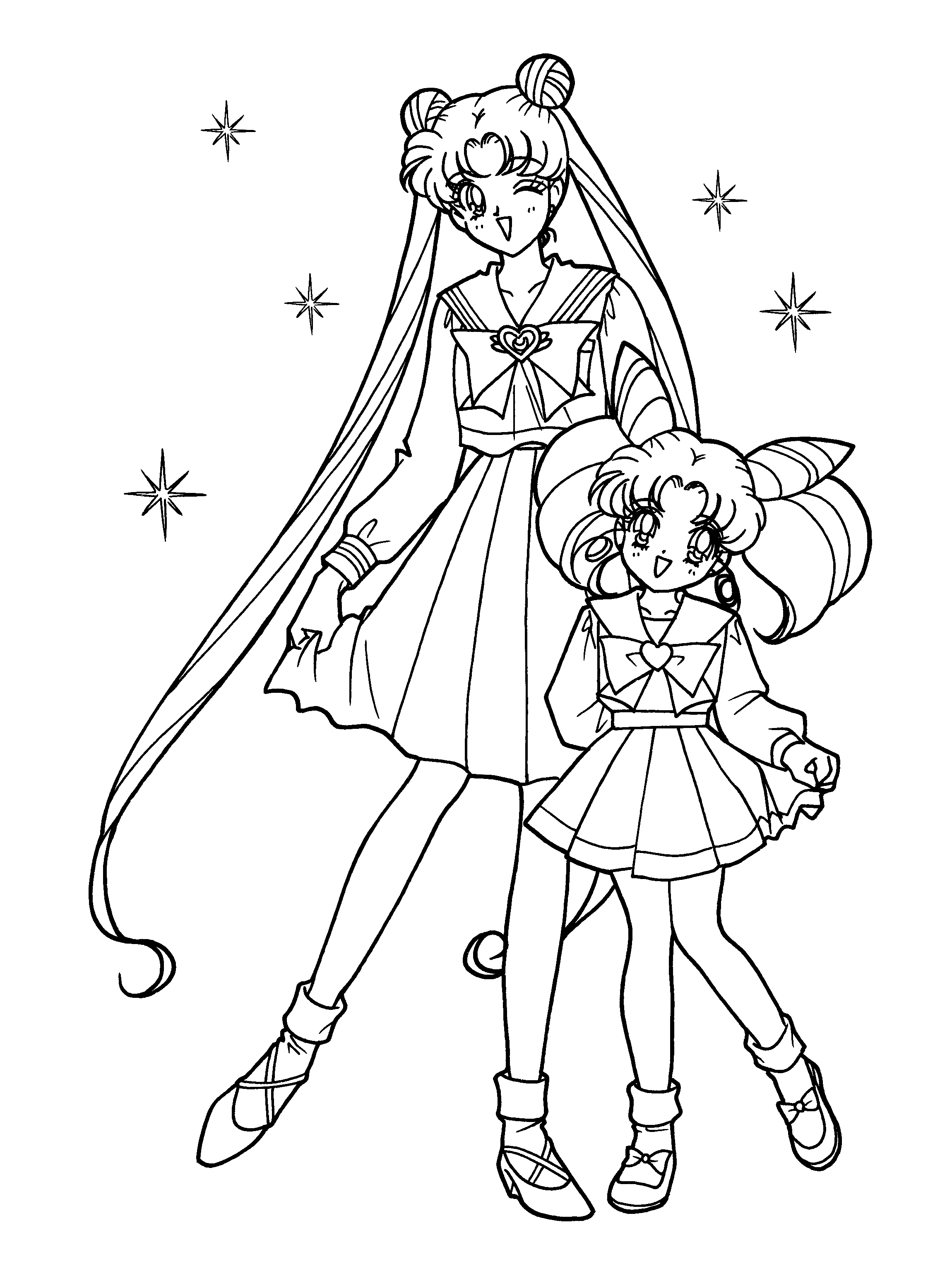 Detail Gambar Mewarnai Sailor Moon Nomer 10