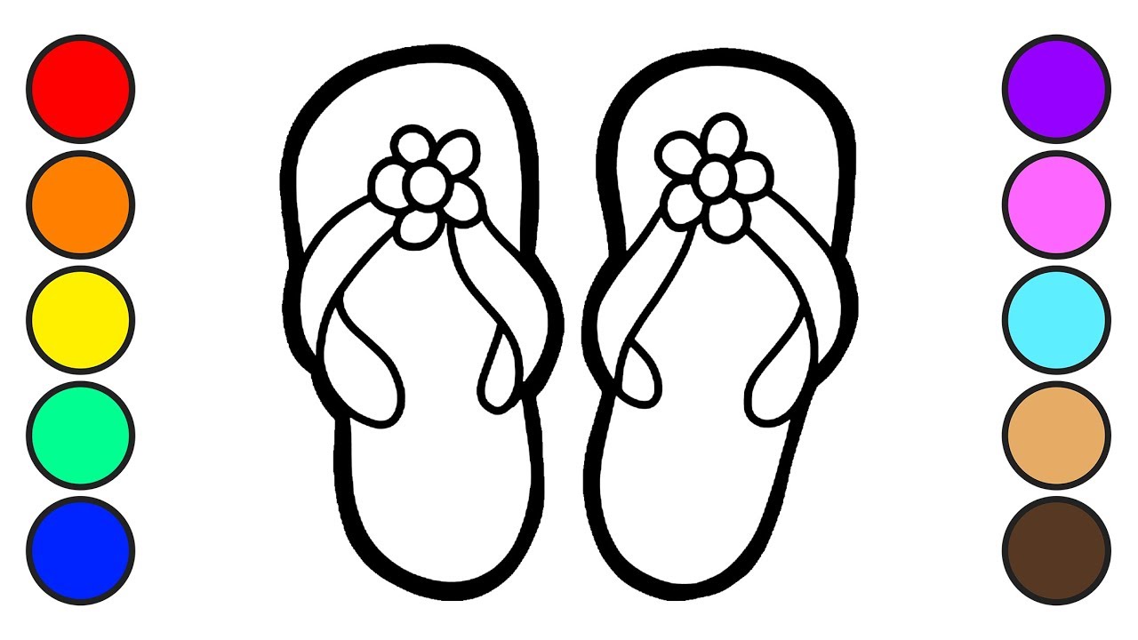 Detail Gambar Mewarnai Sandal Nomer 15