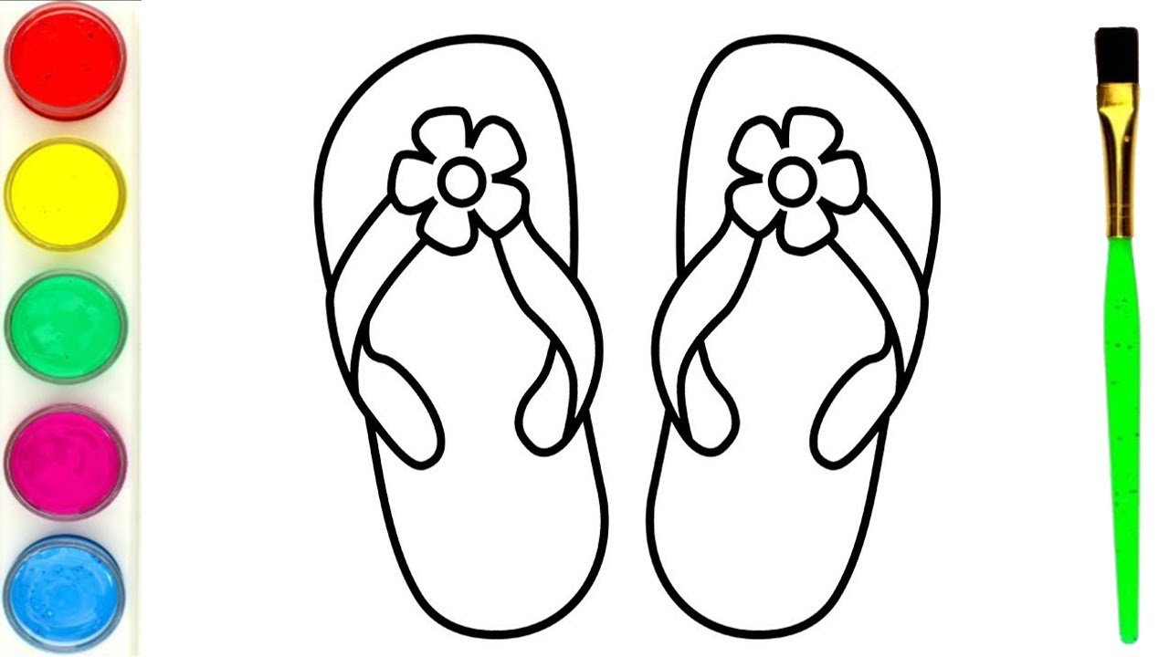 Detail Gambar Mewarnai Sandal Nomer 21