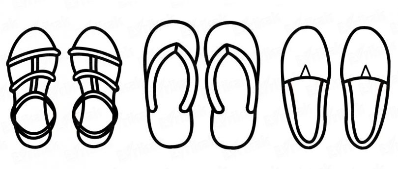 Detail Gambar Mewarnai Sandal Nomer 48