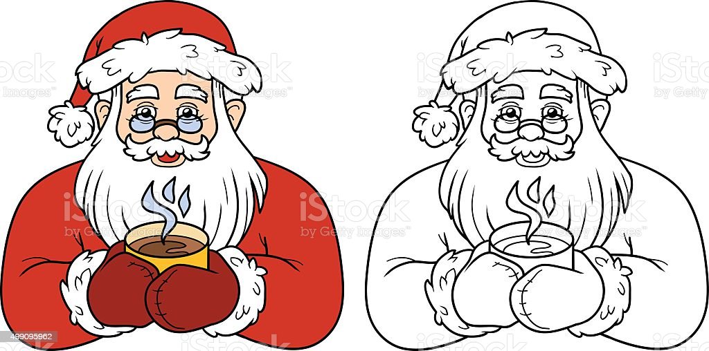 Detail Gambar Mewarnai Santa Claus Nomer 13