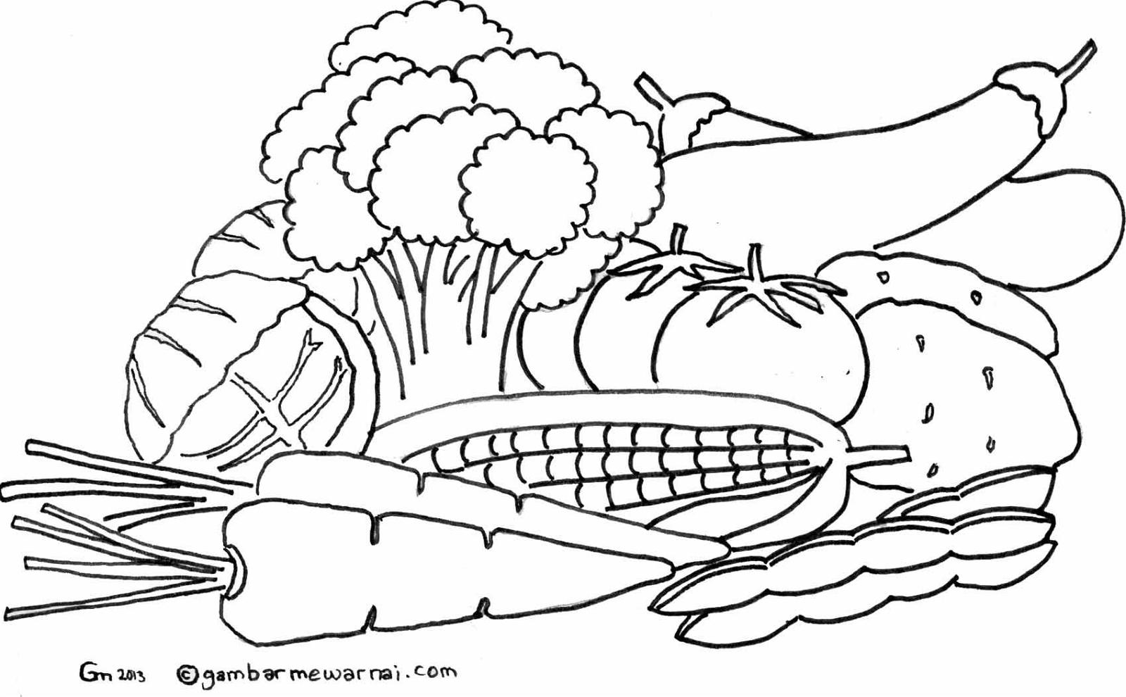 Detail Gambar Mewarnai Sayur Mayur Gambar Kaligrafi Nomer 3