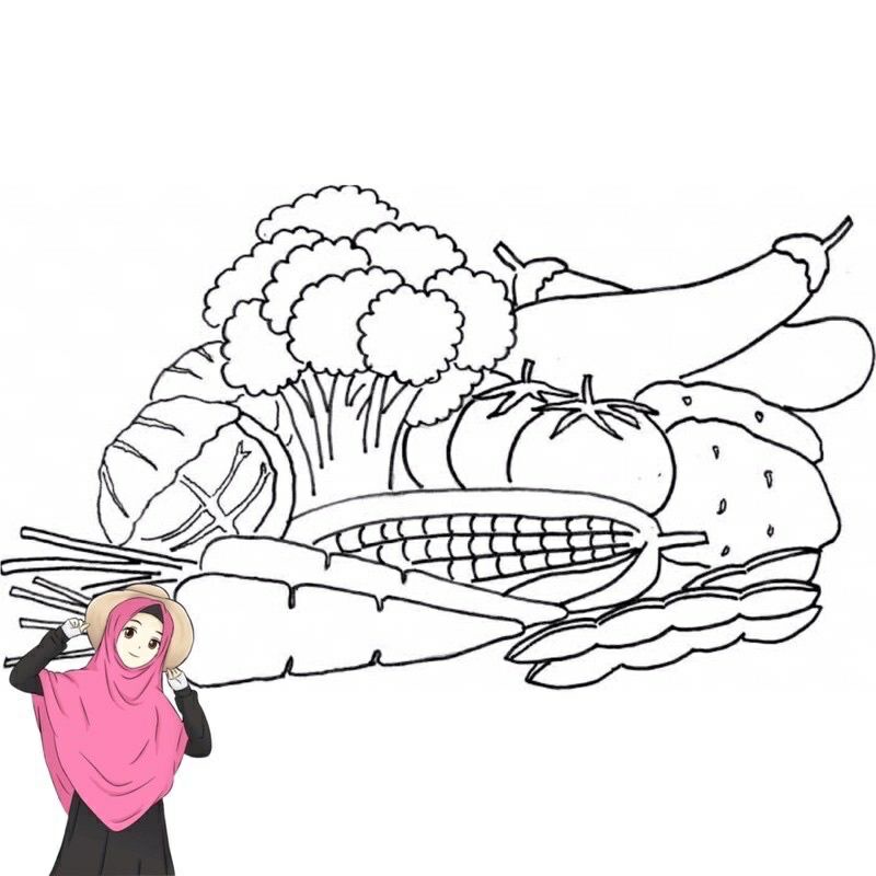 Detail Gambar Mewarnai Sayur Mayur Gambar Mewarnai Pemandangan Nomer 24