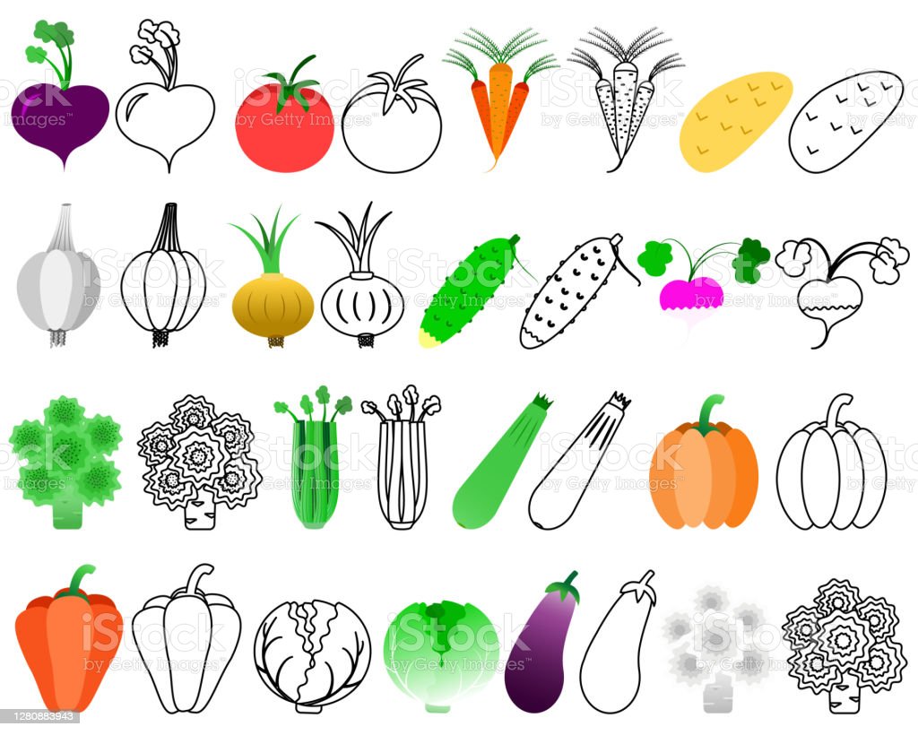 Detail Gambar Mewarnai Sayuran Nomer 17