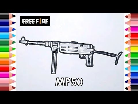 Detail Gambar Mewarnai Senjata Free Fire Nomer 7