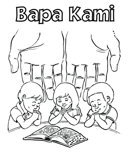 Detail Gambar Mewarnai Seorang Anak Sedang Berdoa Nomer 28