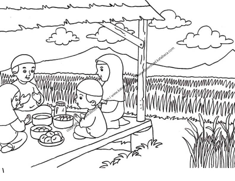Detail Gambar Mewarnai Seorang Anak Sedang Berdoa Nomer 6