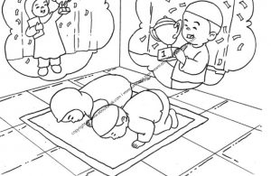 Detail Gambar Mewarnai Seorang Anak Sedang Berdoa Nomer 8