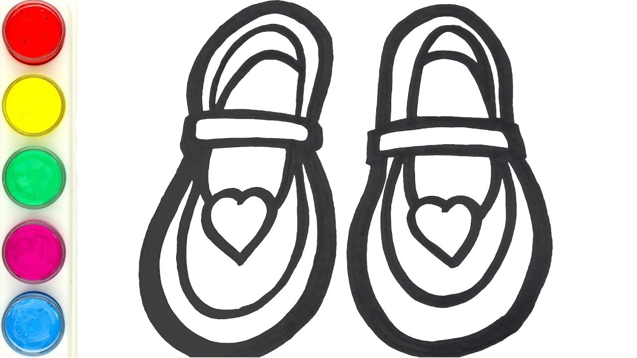 Detail Gambar Mewarnai Sepatu Nomer 3