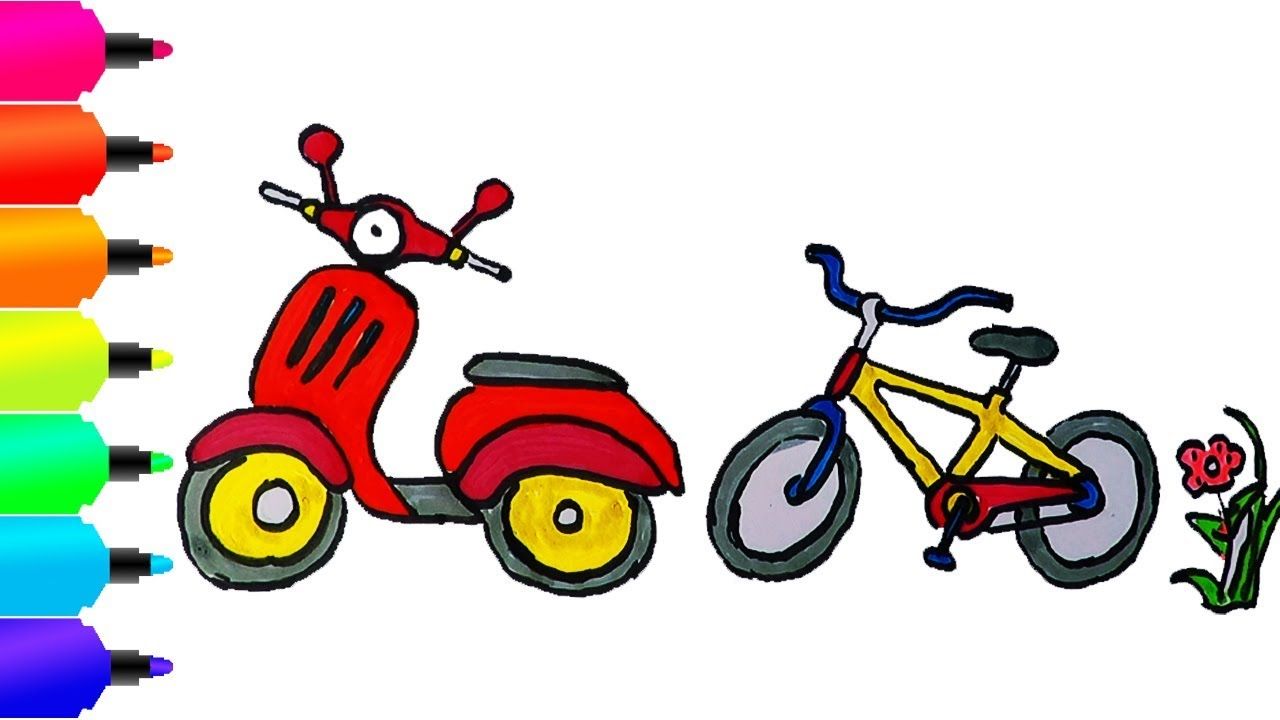 Detail Gambar Mewarnai Sepeda Motor Nomer 24
