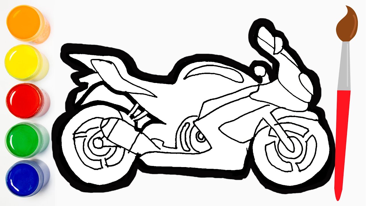 Detail Gambar Mewarnai Sepeda Motor Nomer 37