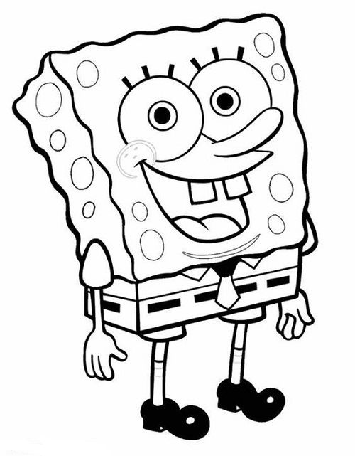 Detail Gambar Mewarnai Spongbob Nomer 4