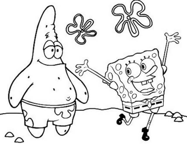 Detail Gambar Mewarnai Spongbob Nomer 9