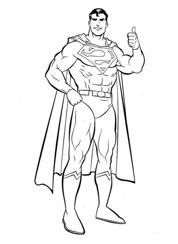 Detail Gambar Mewarnai Superman Nomer 3