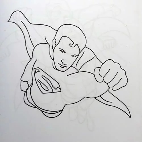 Detail Gambar Mewarnai Superman Nomer 24