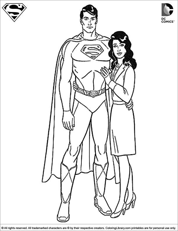 Detail Gambar Mewarnai Superman Nomer 26