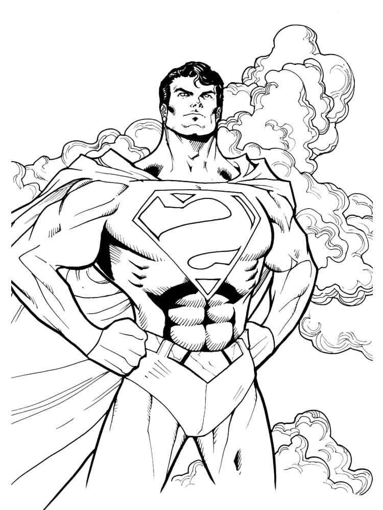 Detail Gambar Mewarnai Superman Nomer 5
