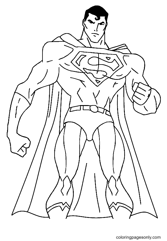 Detail Gambar Mewarnai Superman Nomer 6