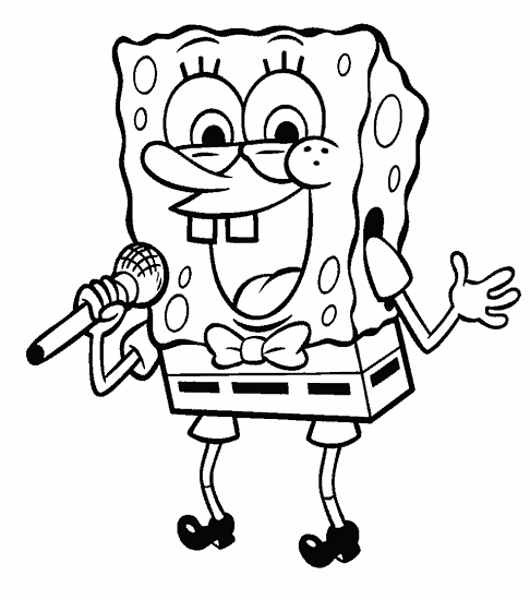 Detail Gambar Mewarnai Tayo Spongebob Nomer 2