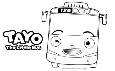 Detail Gambar Mewarnai Tayo Spongebob Nomer 3
