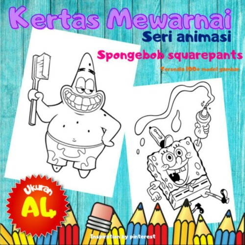 Detail Gambar Mewarnai Tayo Spongebob Nomer 24