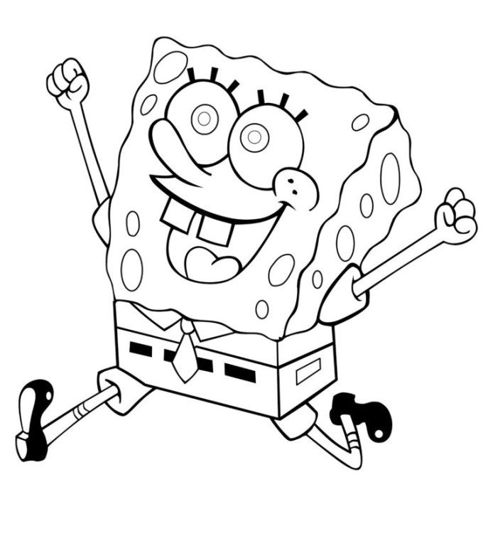 Detail Gambar Mewarnai Tayo Spongebob Nomer 32