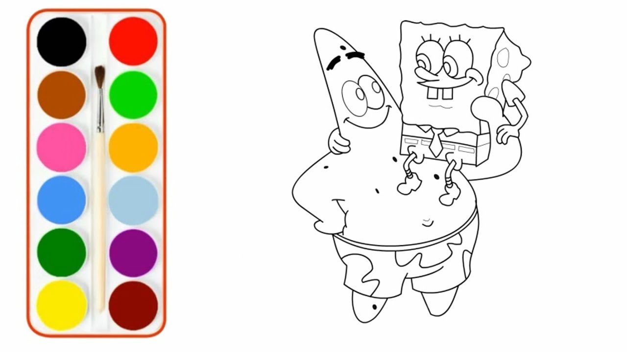 Detail Gambar Mewarnai Tayo Spongebob Nomer 49