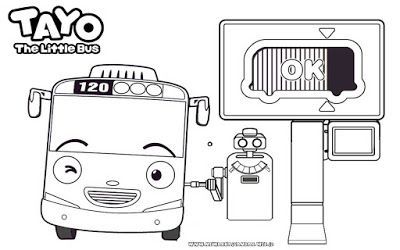 Detail Gambar Mewarnai Tayo Spongebob Nomer 10