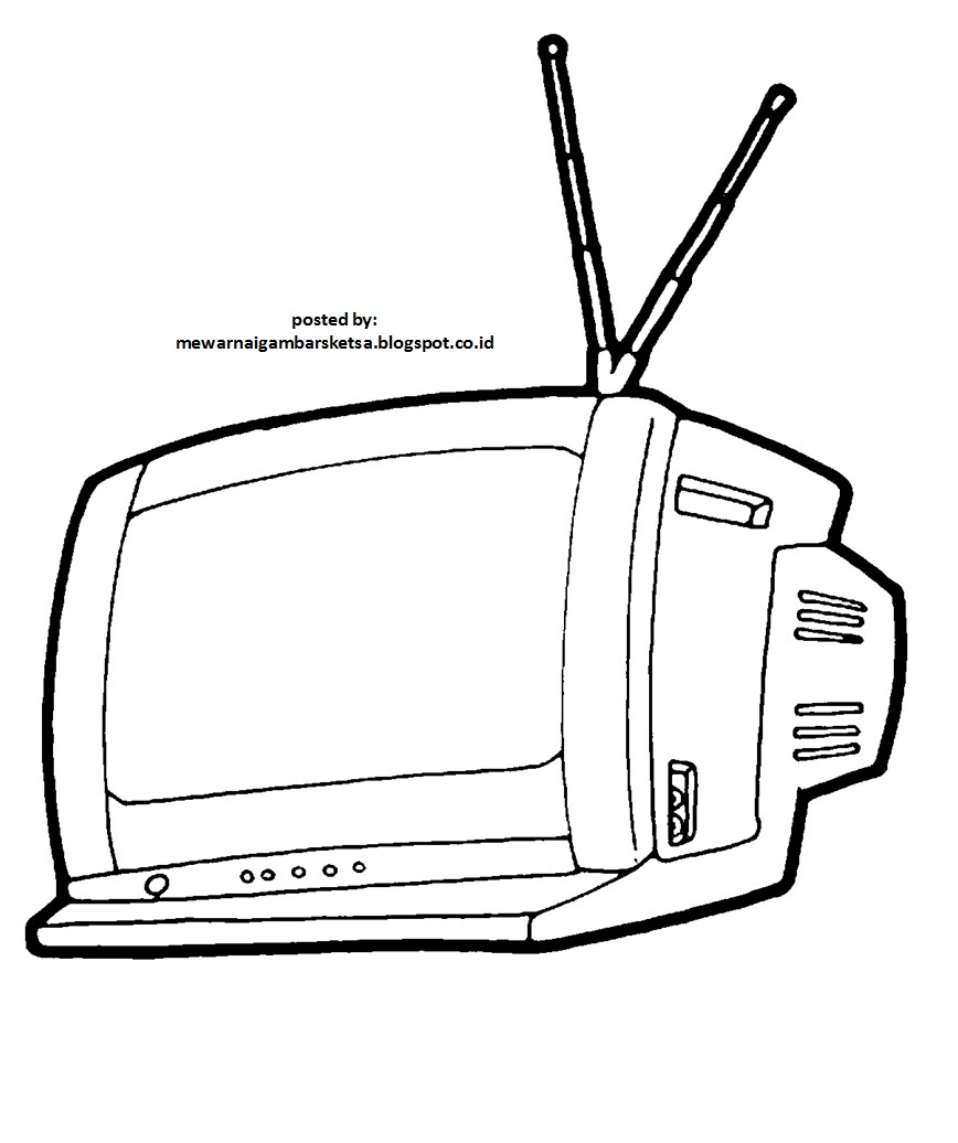 Detail Gambar Mewarnai Televisi Nomer 33