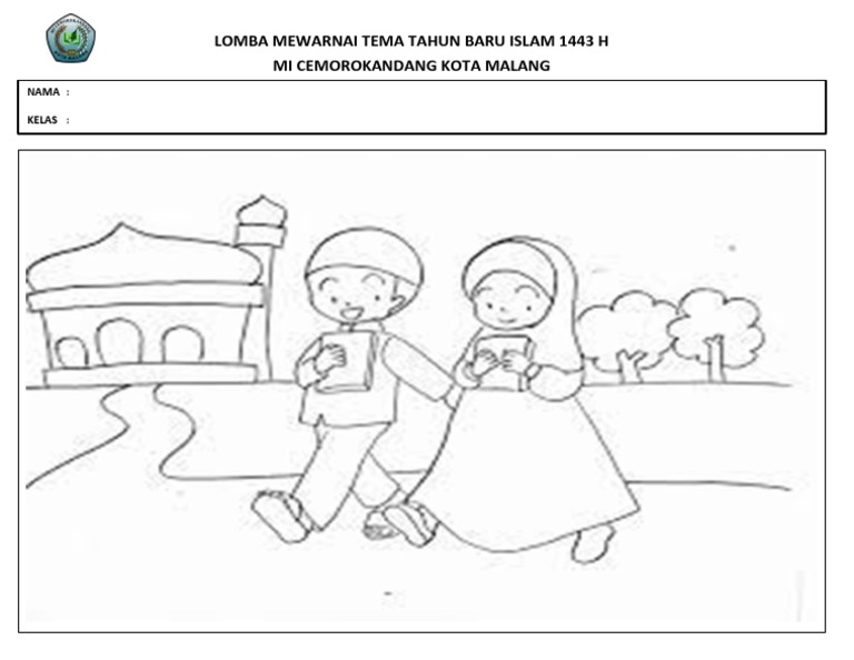 Detail Gambar Mewarnai Tema Islami Nomer 29