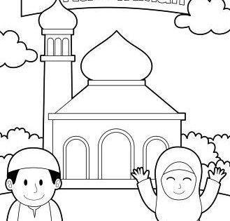 Detail Gambar Mewarnai Tema Menyambut Ramadhan Nomer 13