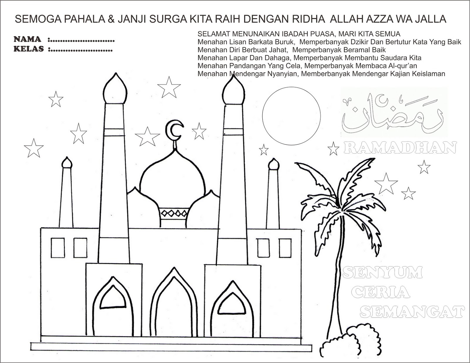 Detail Gambar Mewarnai Tema Ramadhan Koleksi Nomer 17
