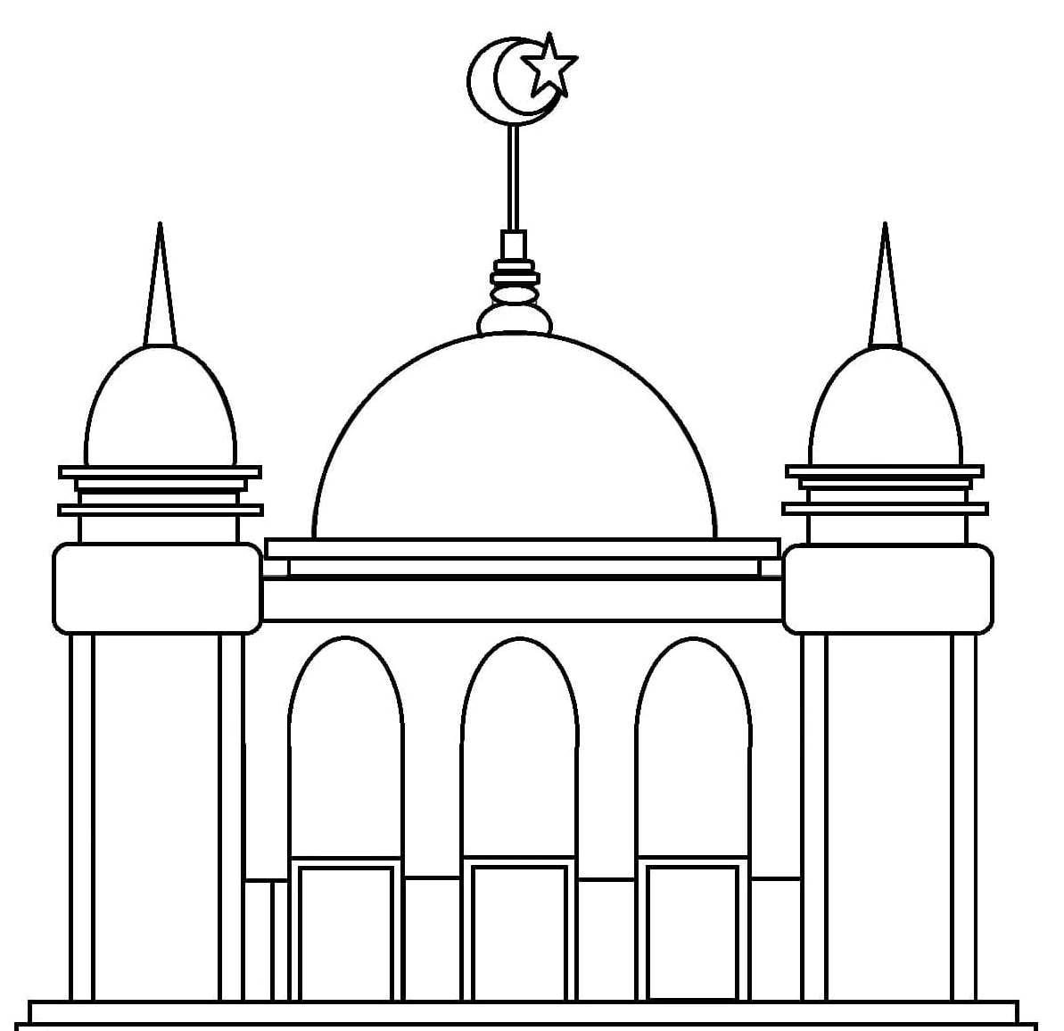 Detail Gambar Mewarnai Tempat Ibadah Nomer 6