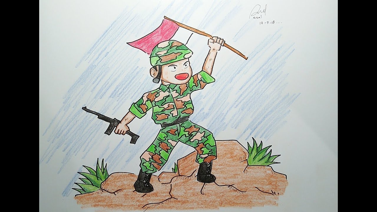 Detail Gambar Mewarnai Tentara Nomer 28