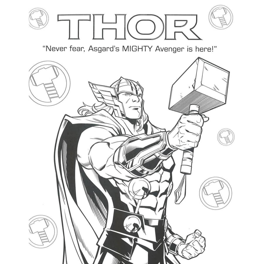 Detail Gambar Mewarnai Thor Nomer 16