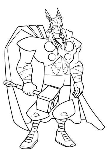 Detail Gambar Mewarnai Thor Nomer 33