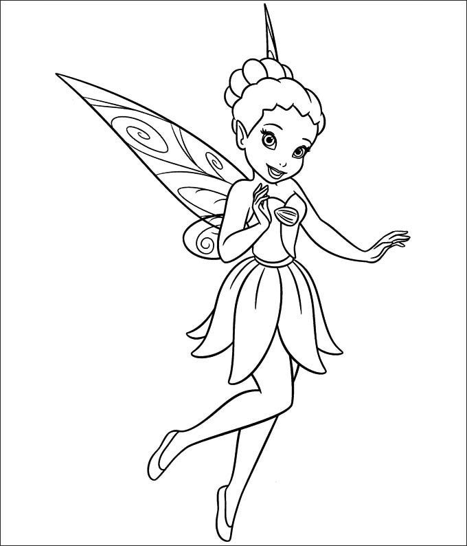 Detail Gambar Mewarnai Tinkerbell Nomer 11