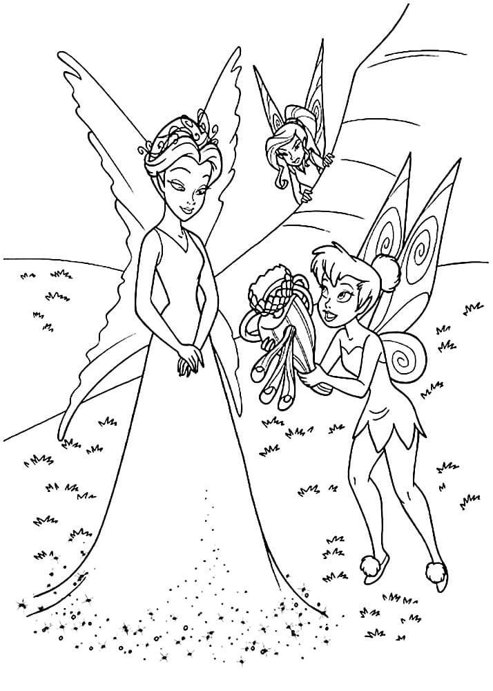 Detail Gambar Mewarnai Tinkerbell Nomer 15