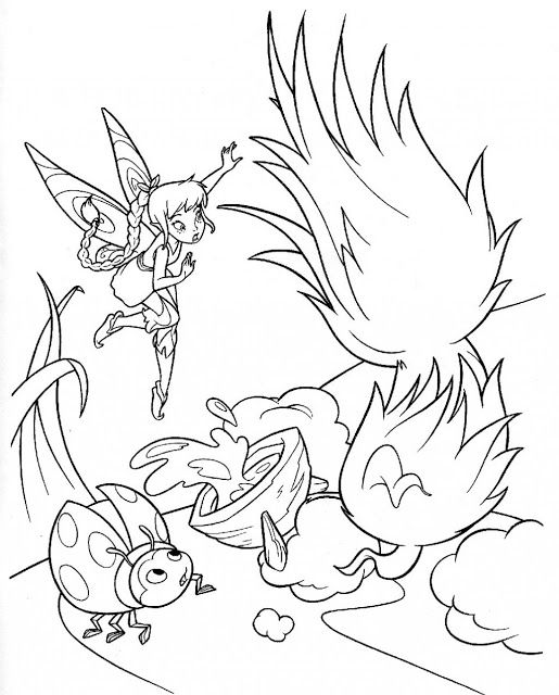 Detail Gambar Mewarnai Tinkerbell Nomer 16