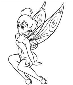 Detail Gambar Mewarnai Tinkerbell Nomer 17