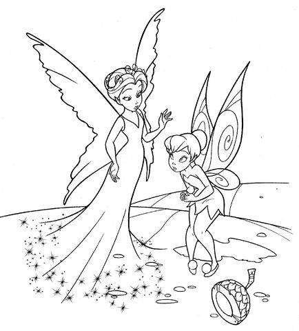 Detail Gambar Mewarnai Tinkerbell Nomer 2