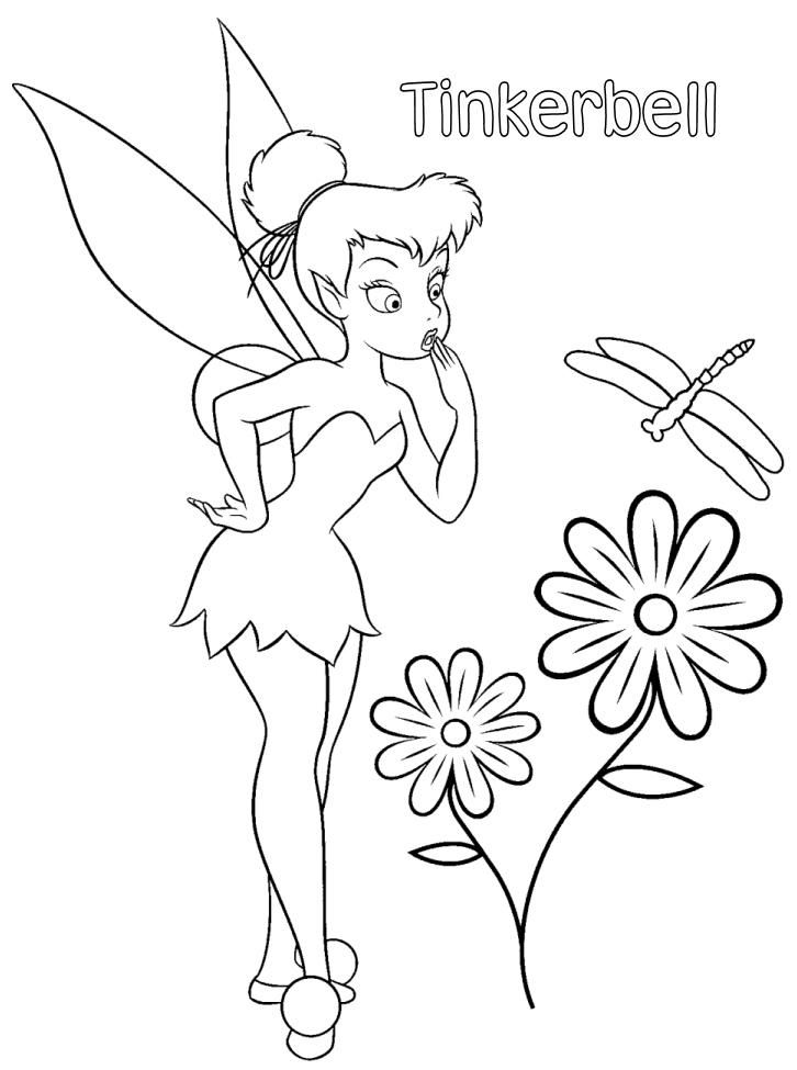 Detail Gambar Mewarnai Tinkerbell Nomer 19