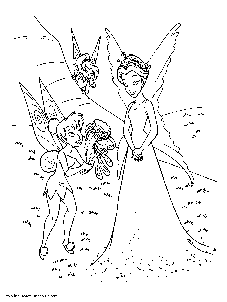 Detail Gambar Mewarnai Tinkerbell Nomer 23