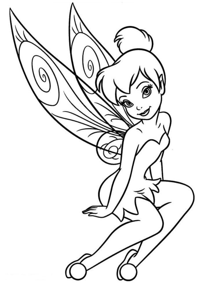 Detail Gambar Mewarnai Tinkerbell Nomer 24