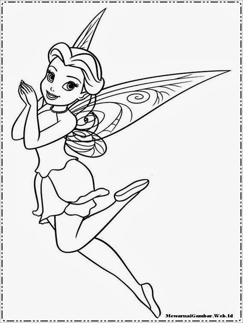 Detail Gambar Mewarnai Tinkerbell Nomer 25