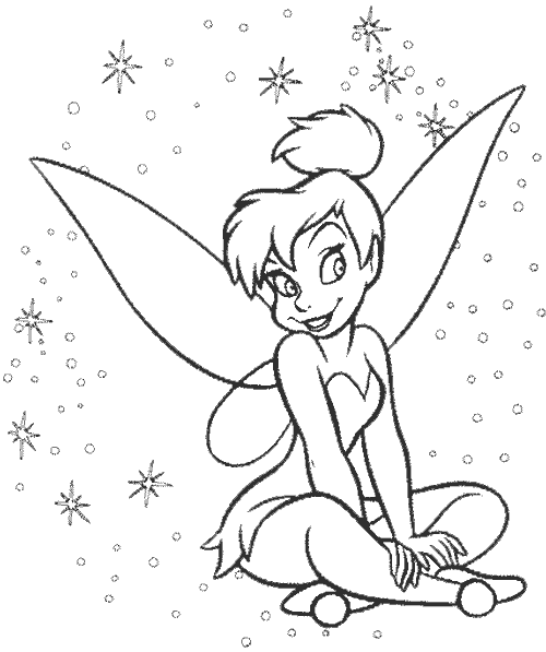 Detail Gambar Mewarnai Tinkerbell Nomer 28