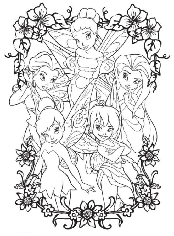 Detail Gambar Mewarnai Tinkerbell Nomer 30