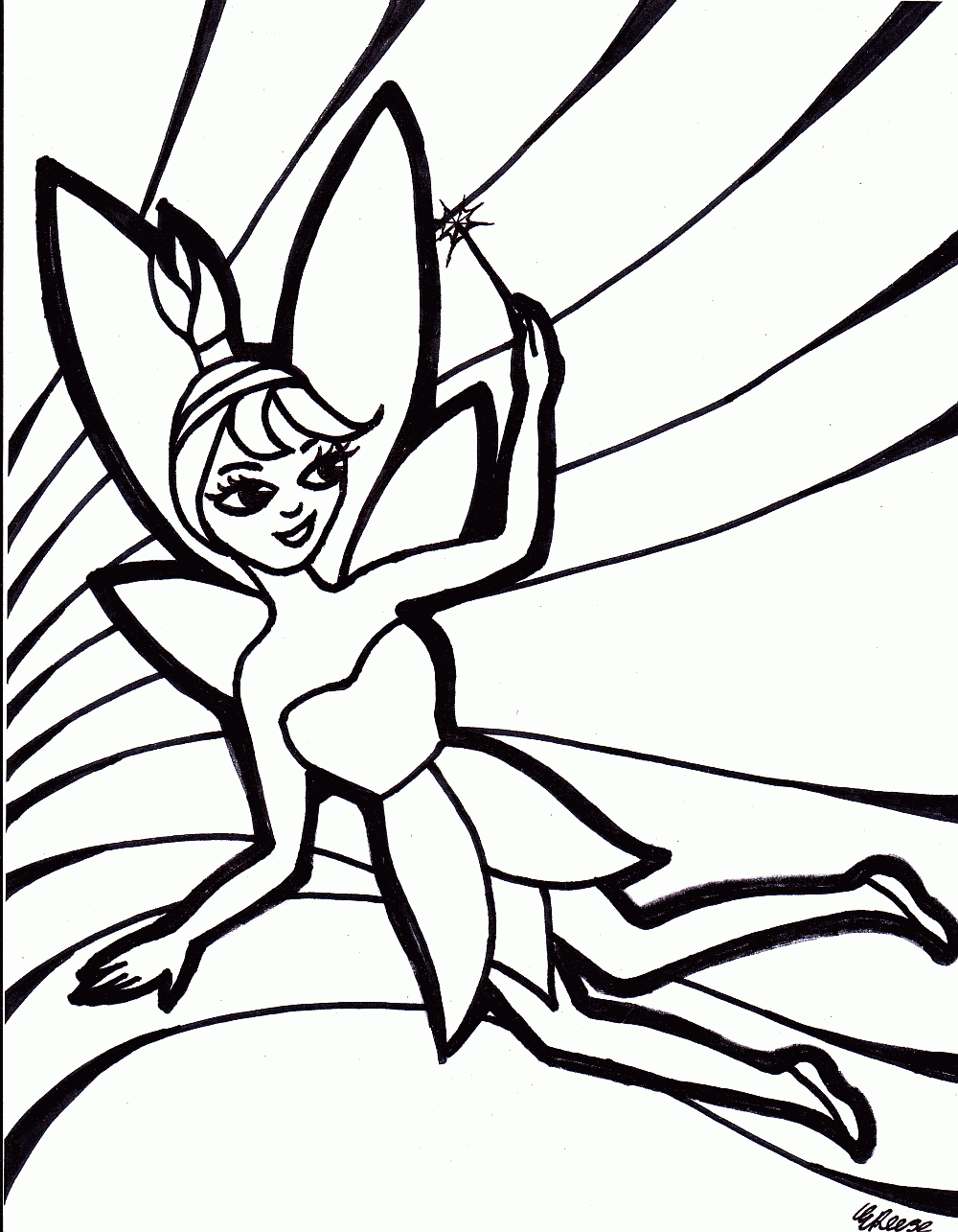 Detail Gambar Mewarnai Tinkerbell Nomer 32