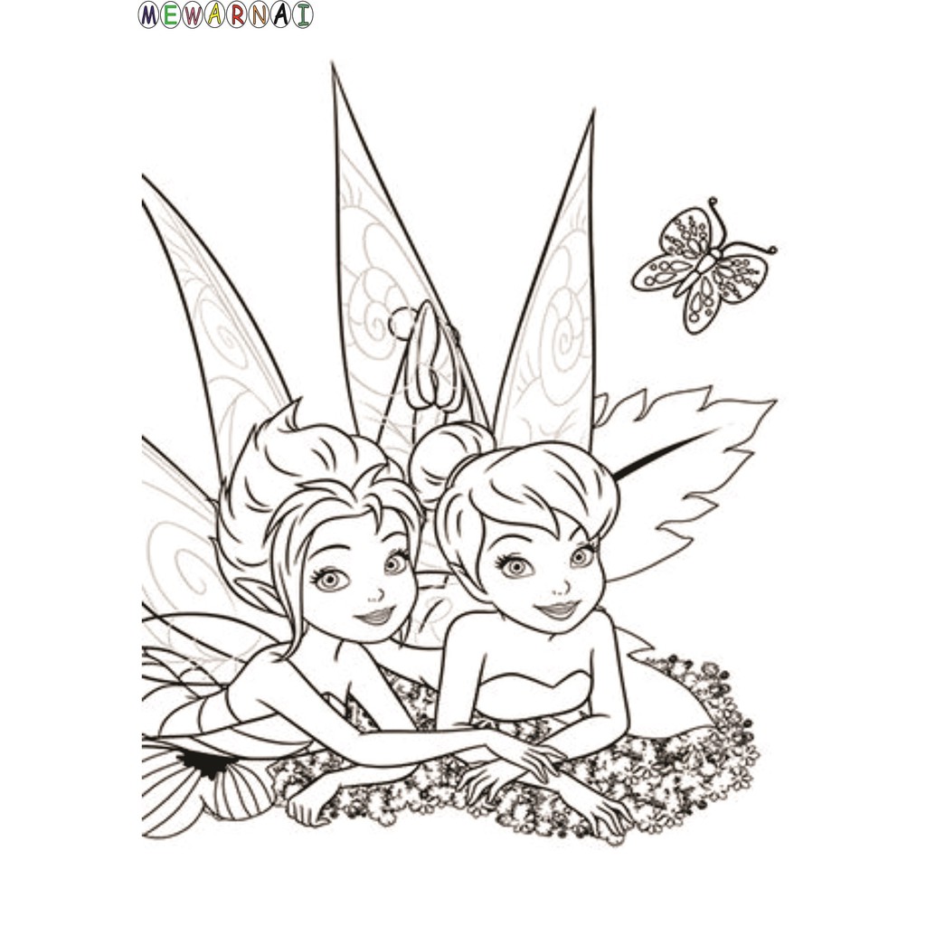 Detail Gambar Mewarnai Tinkerbell Nomer 41